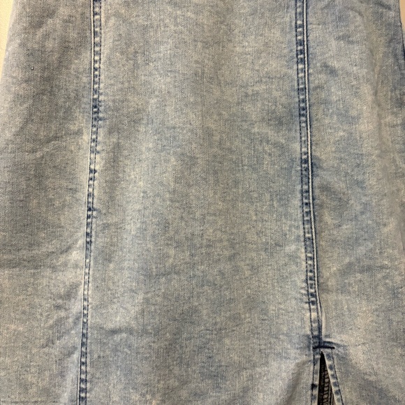 Guess y2k acid wash denim bustier front slit bodycon sleeveless dress small - Picture 10 of 16